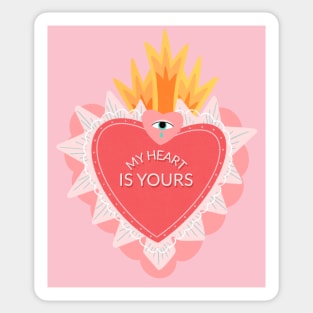 My Heart Is Yours Corazon Amor Te Amo I Love You Sticker